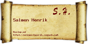 Salmen Henrik névjegykártya